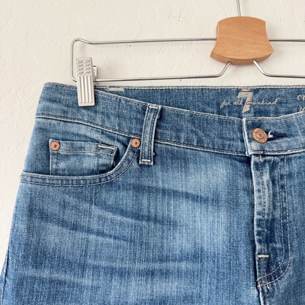 7 For All Mankind Low Rise Crop Roxanne Jeans Size 29 - Picture 5 of 8